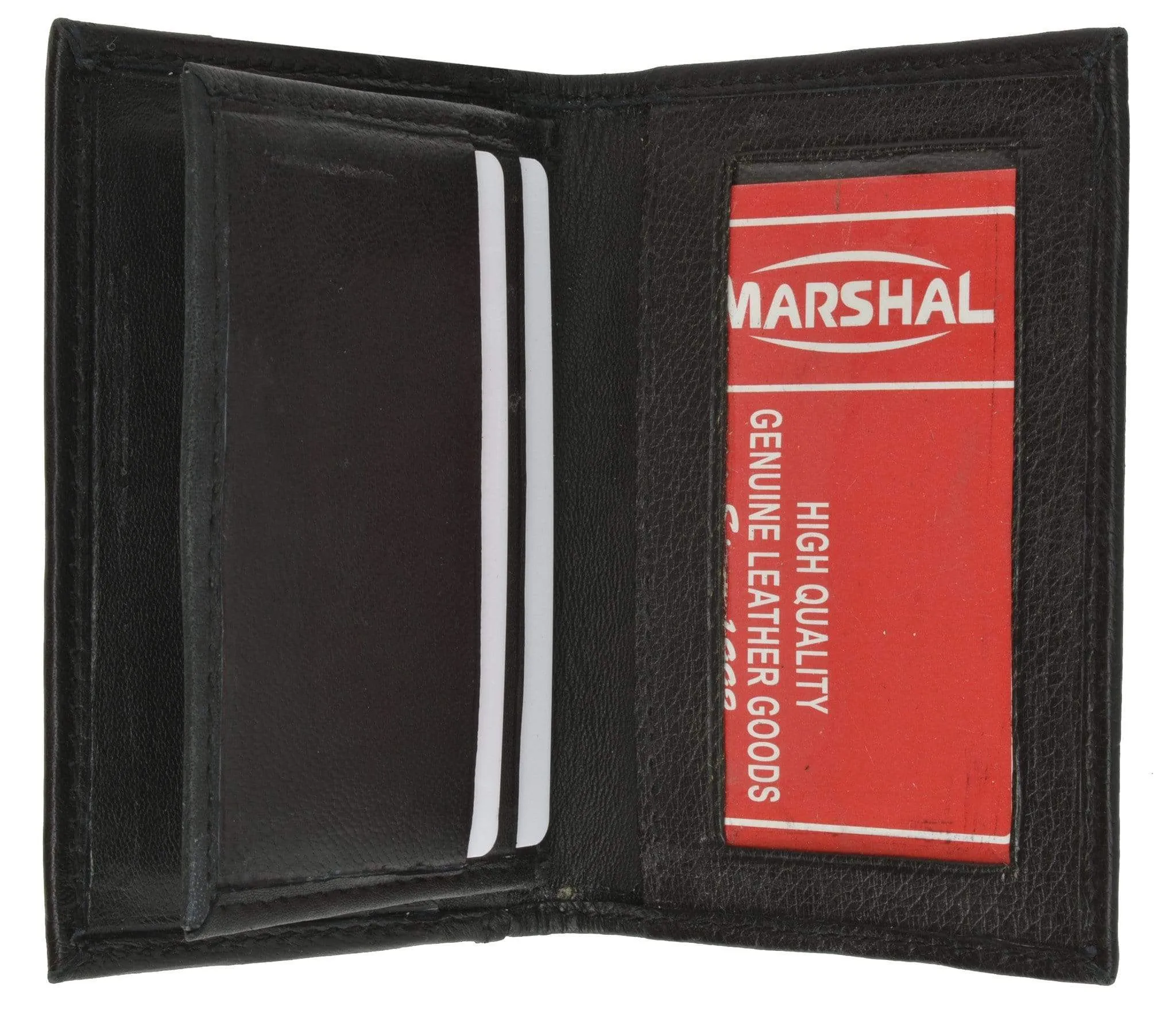Lambskin Soft Leather Credit Card Holder with ID window for Men 155 (C)