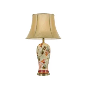 Lantau Floral and Bird Print Vase Table Lamp