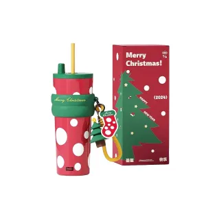 Limited Edition Christmas Gift Set - STAR  710ML Insulated Ceramic Straw Bottle with Accessories