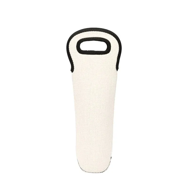 Linen Neoprene Wine Bag