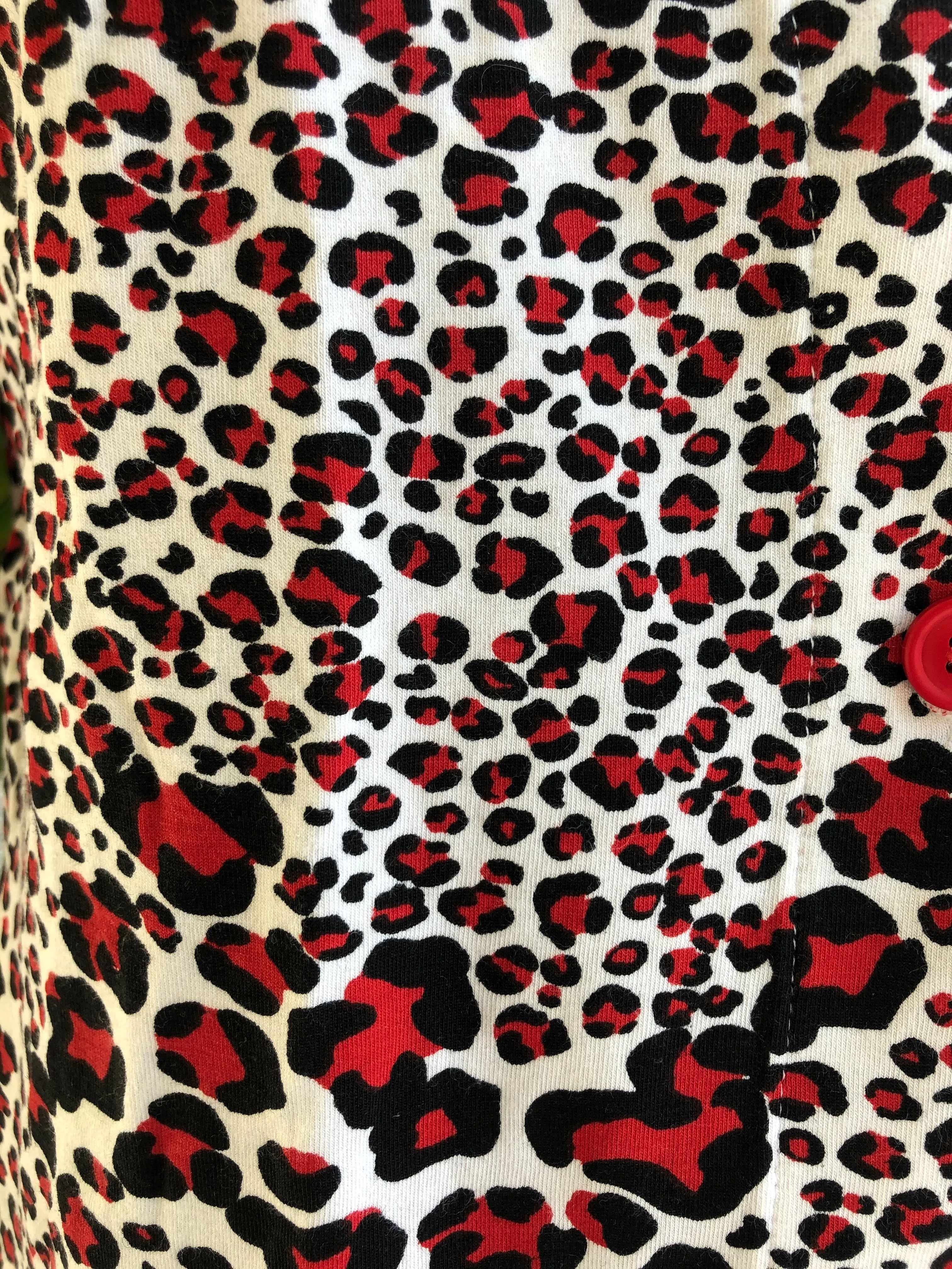 Long Sleeve Classic Knit Pajama Set - Red Leopard