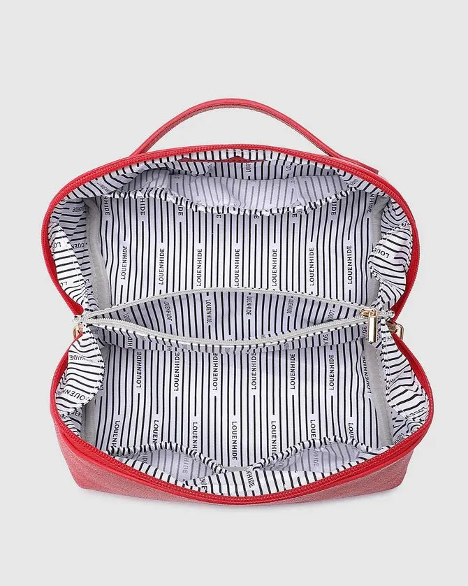 LOUENHIDE ELLIS MAKEUP BAG RED LOU6792RED