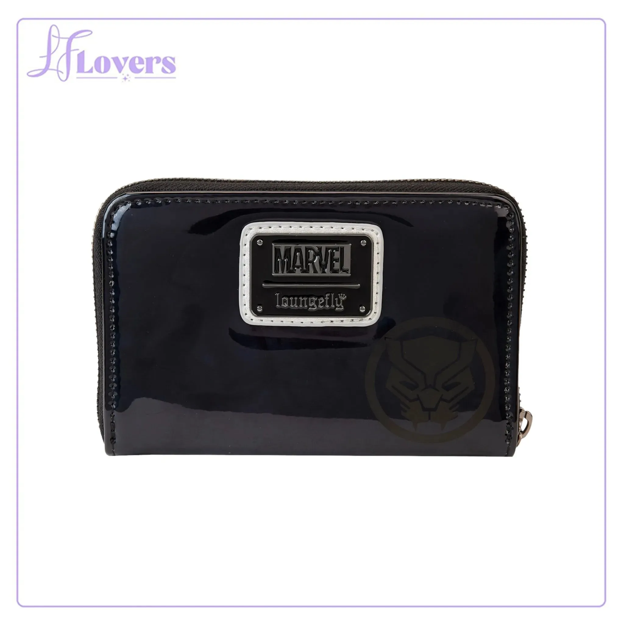 Loungefly Marvel Shine Black Panther Cosplay Zip Around Wallet