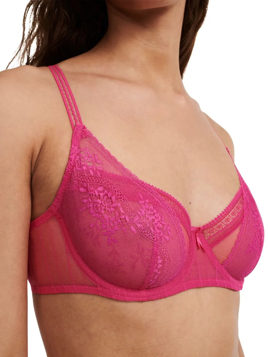 Maddie Half-Cup Bra - Fuschia Purple