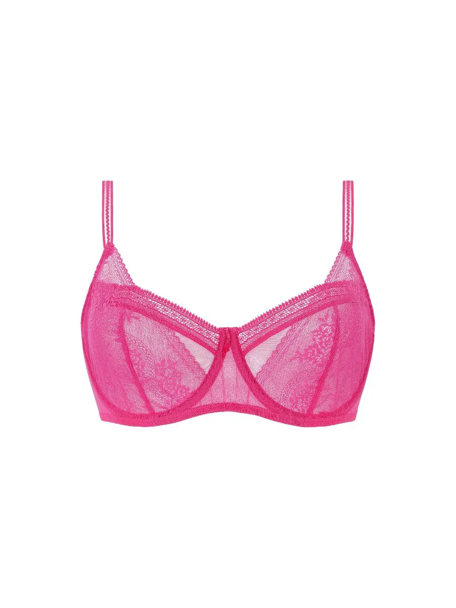Maddie Half-Cup Bra - Fuschia Purple