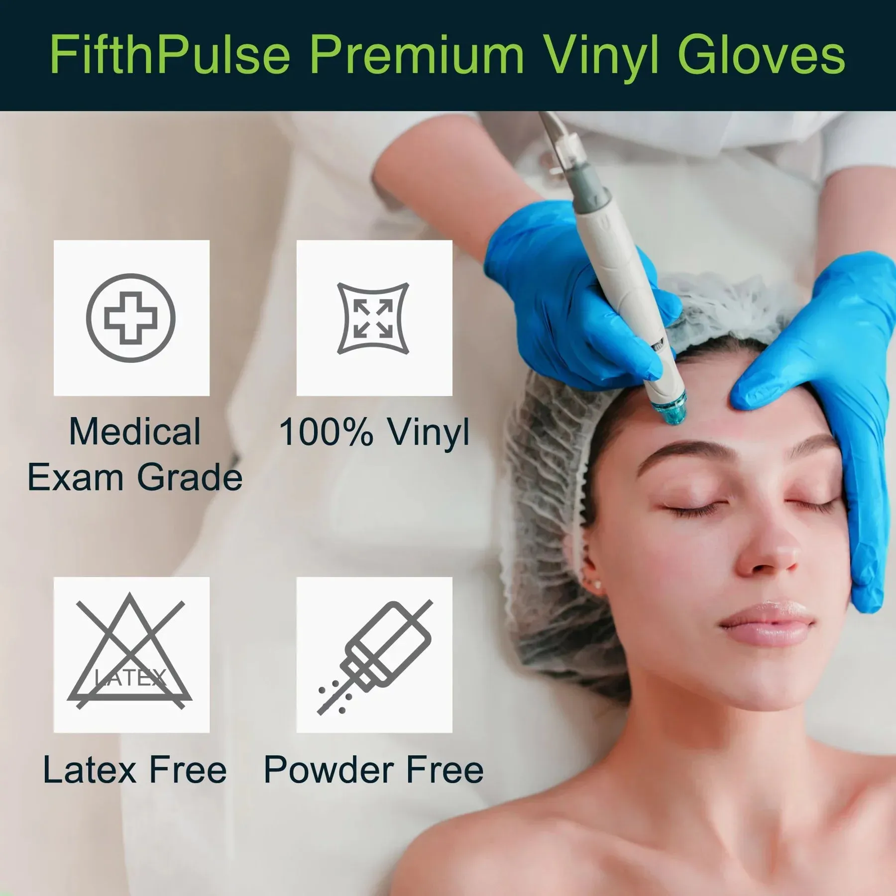 Medical Grade Vinyl Gloves - Blue