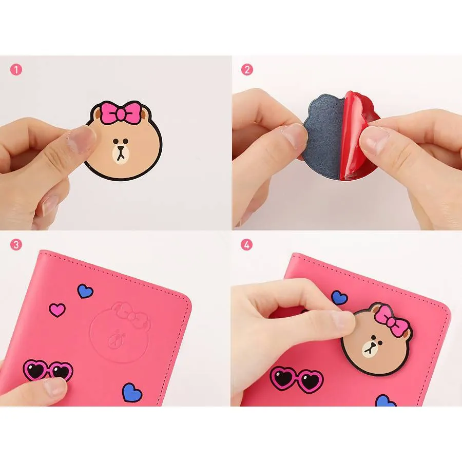 Monopoly Line Friends No Skimming Passport Wallet Choco