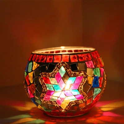 Mosaic Romantic Candle Holder