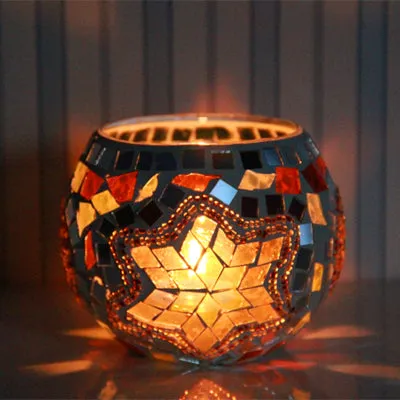 Mosaic Romantic Candle Holder