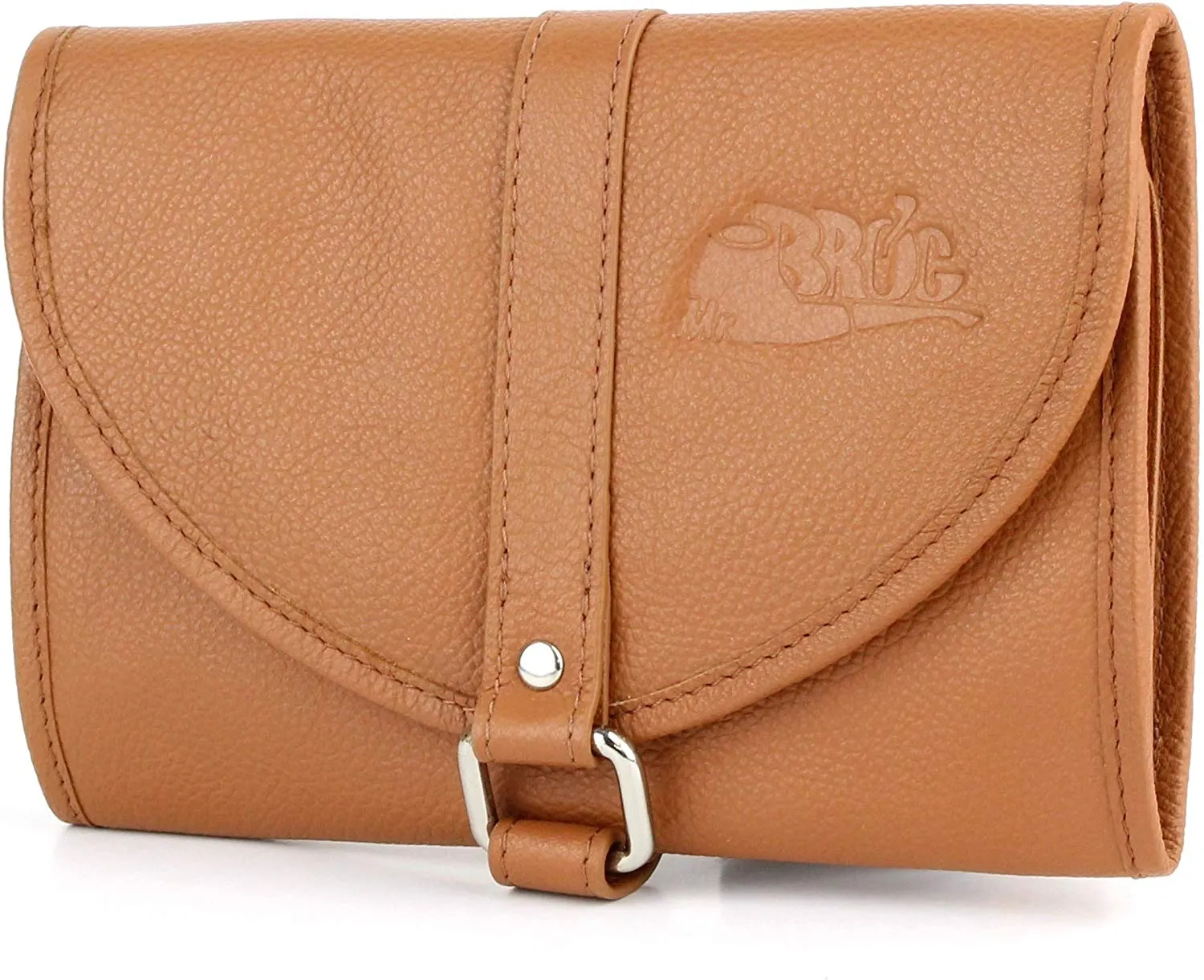 Mr. Brog Elegant Full Grain Leather Tobacco Pipe Pouch Wrap - Tan