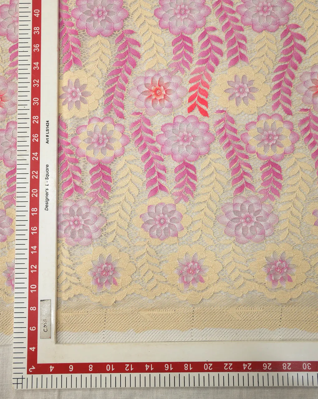 MULTICOLOR POLYESTER JACQUARD LACE FABRIC