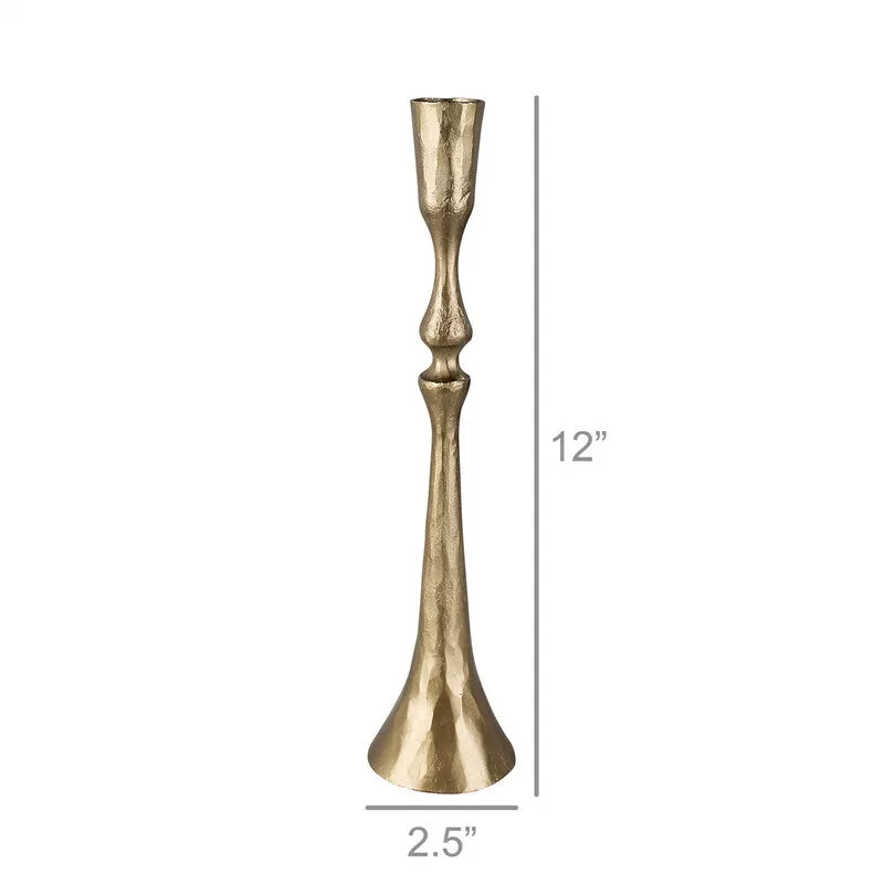 Nikki Taper Holder, Brass - Med