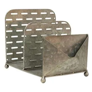Olive Bucket File Organizer with Envelope Pouch