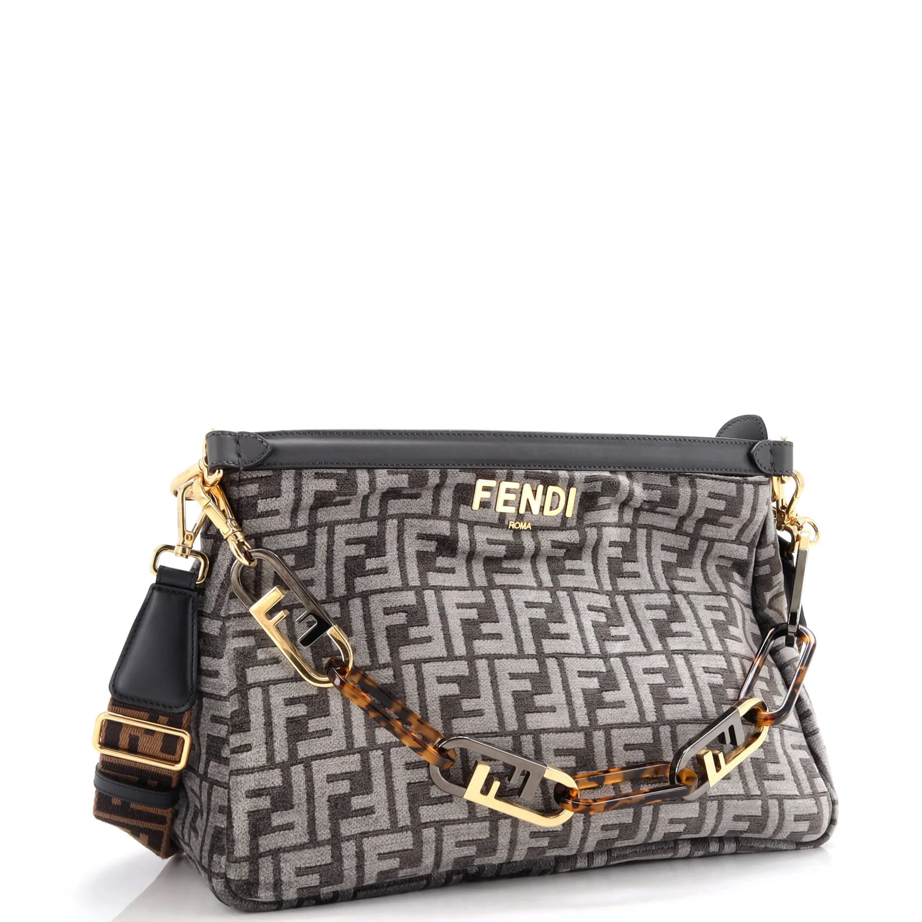 O'Lock Zip Shoulder Bag Zucca Chenille