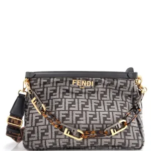 O'Lock Zip Shoulder Bag Zucca Chenille