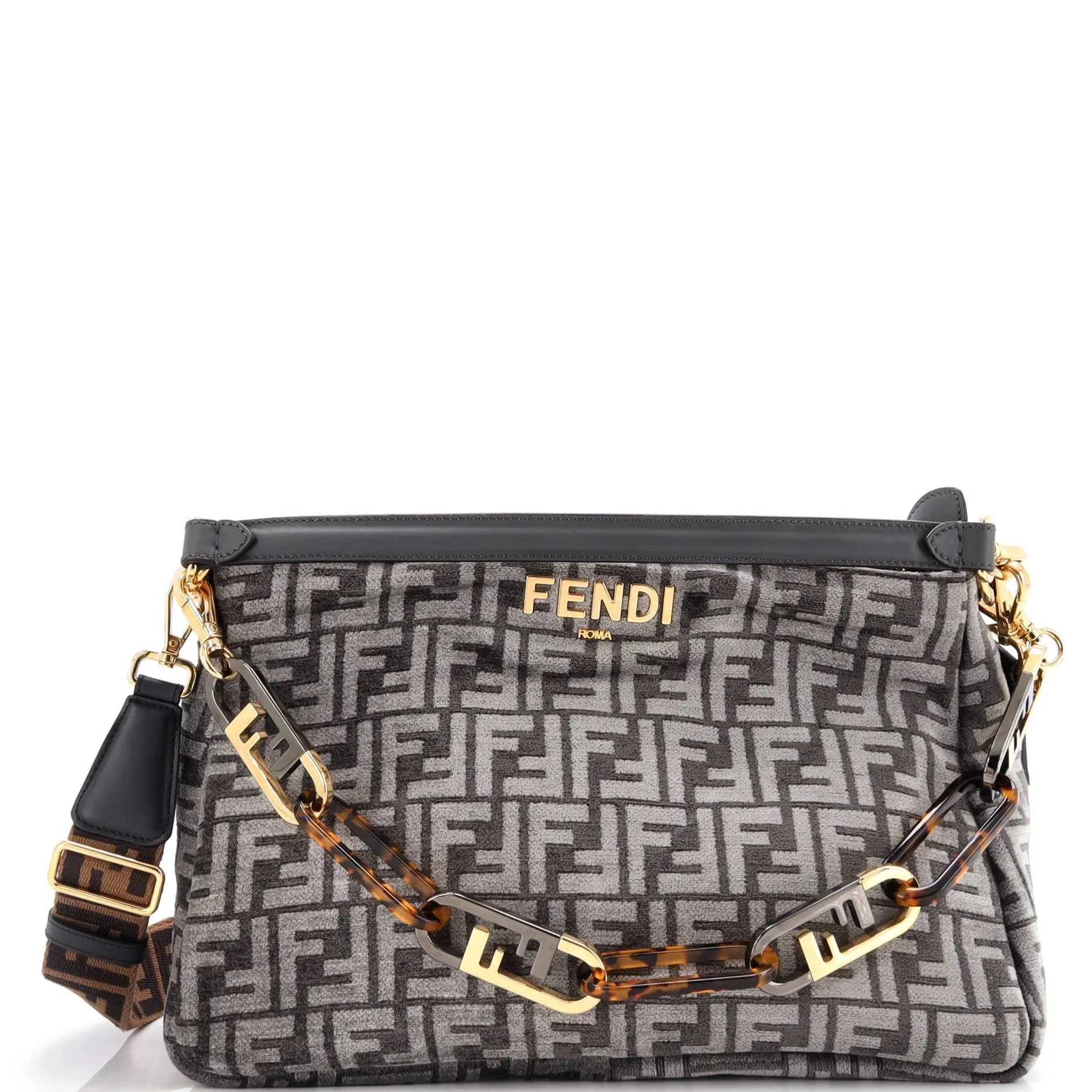 O'Lock Zip Shoulder Bag Zucca Chenille