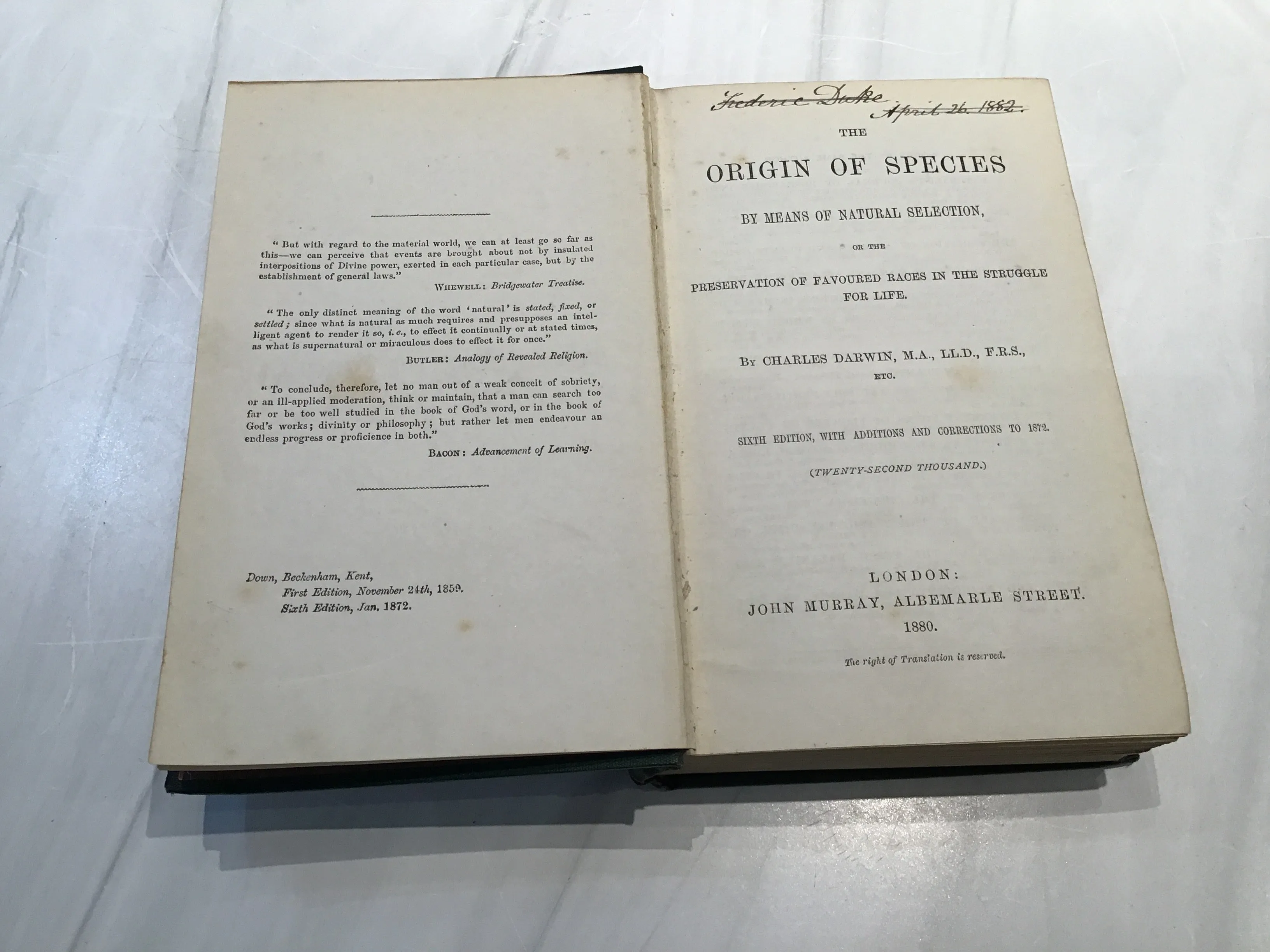On the Origin of the Species*