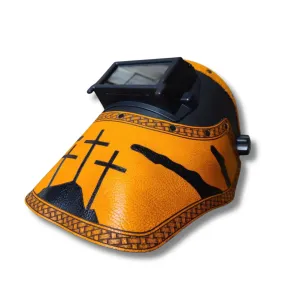 Outlaw Leather - Welding Hood - Evening Crosses