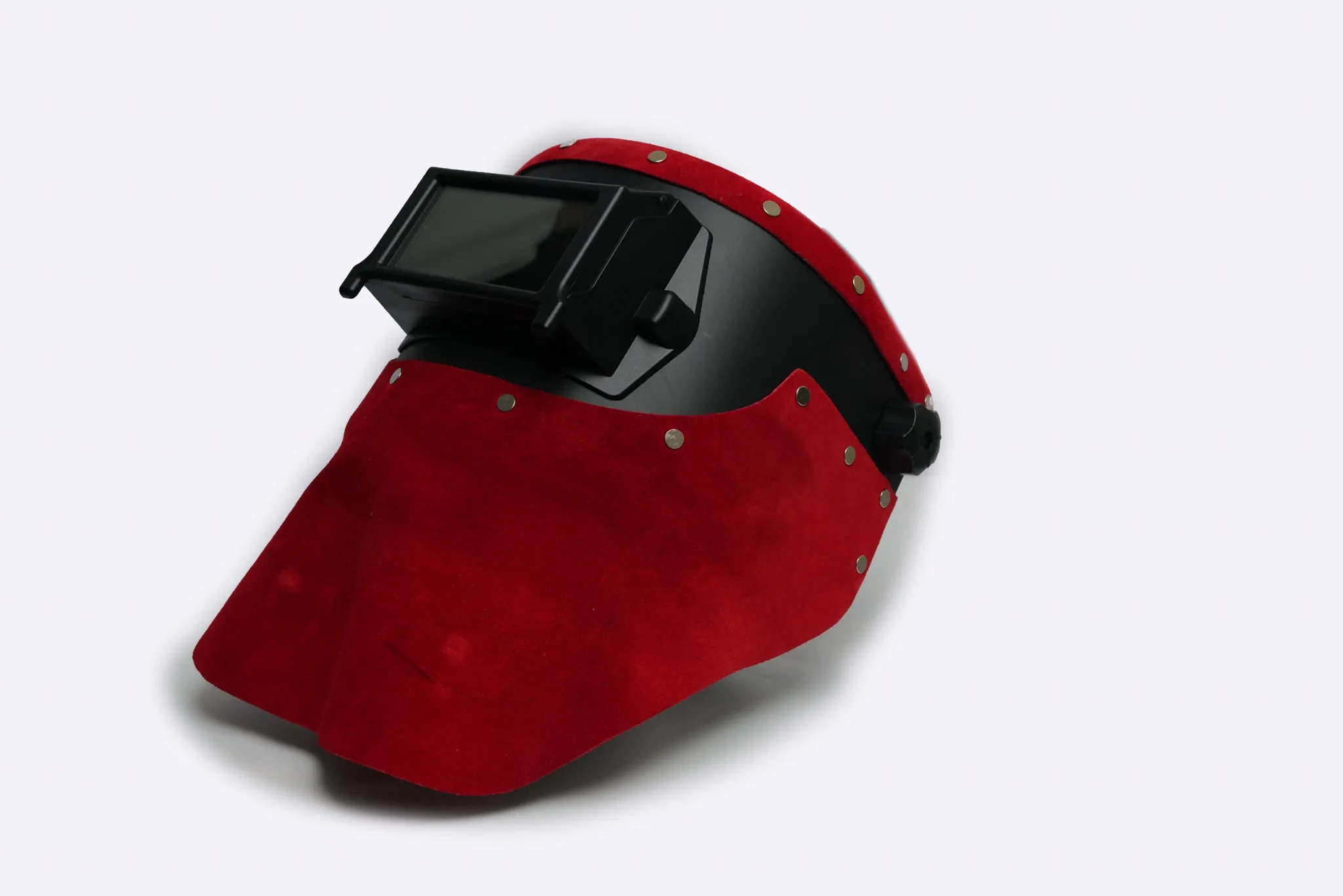 Outlaw Leather - Welding Hood - Red Suede