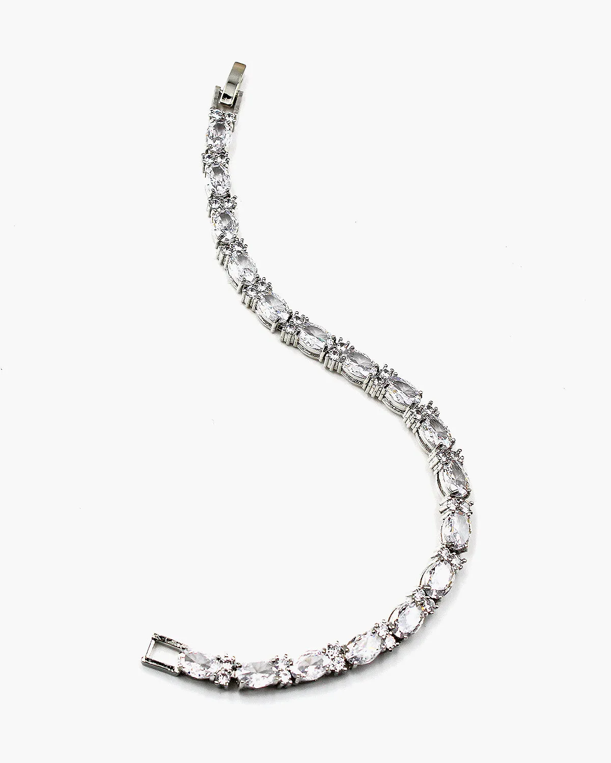 Oval CZ Stone Tennis Bracelet