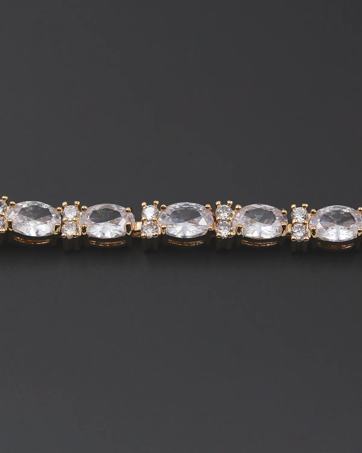 Oval CZ Stone Tennis Bracelet