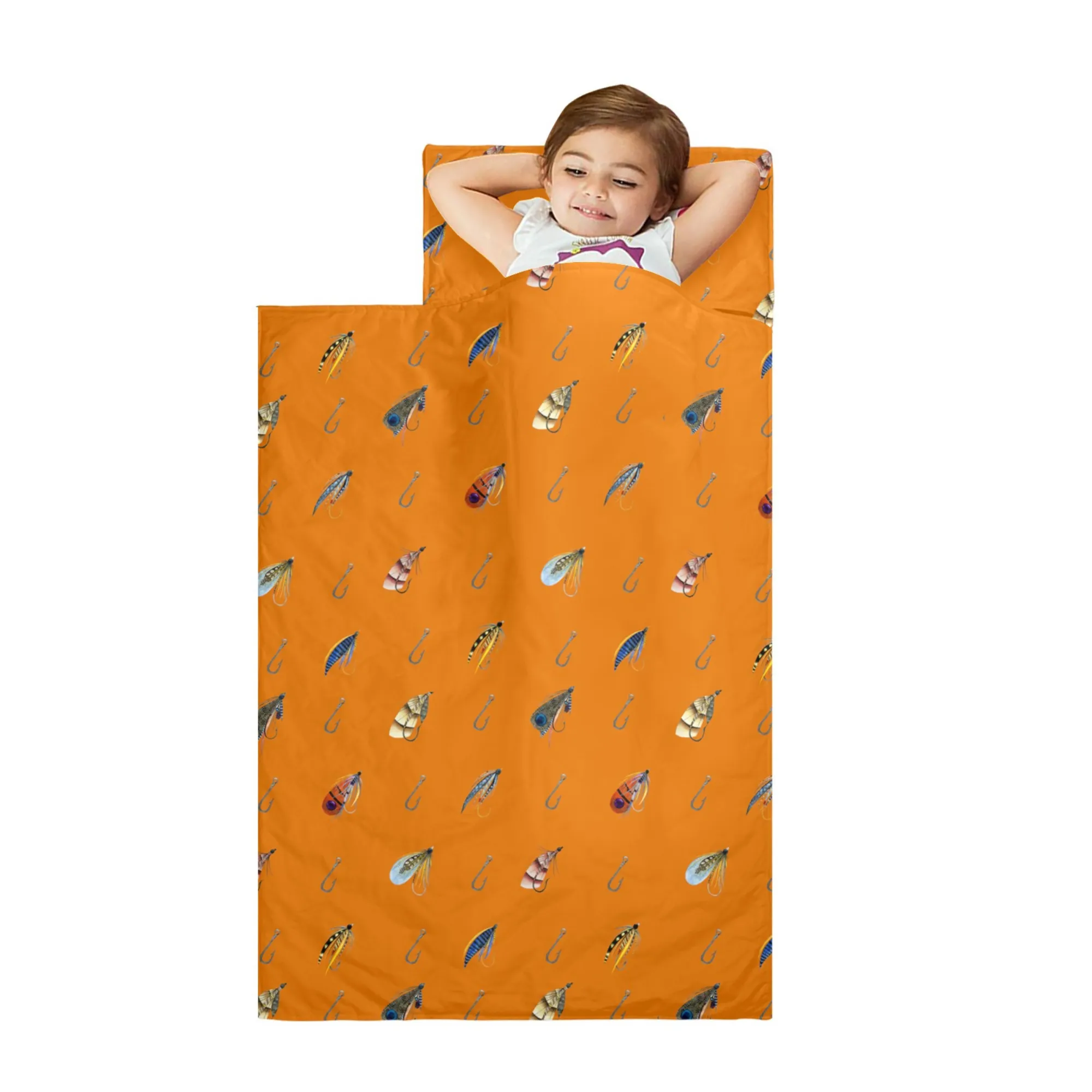 Parker Orange Kids' Long Sleeping Bag | A Catchy Blend of Comfort & Style | Lightweight and Durable Sleeping Bag for Kids