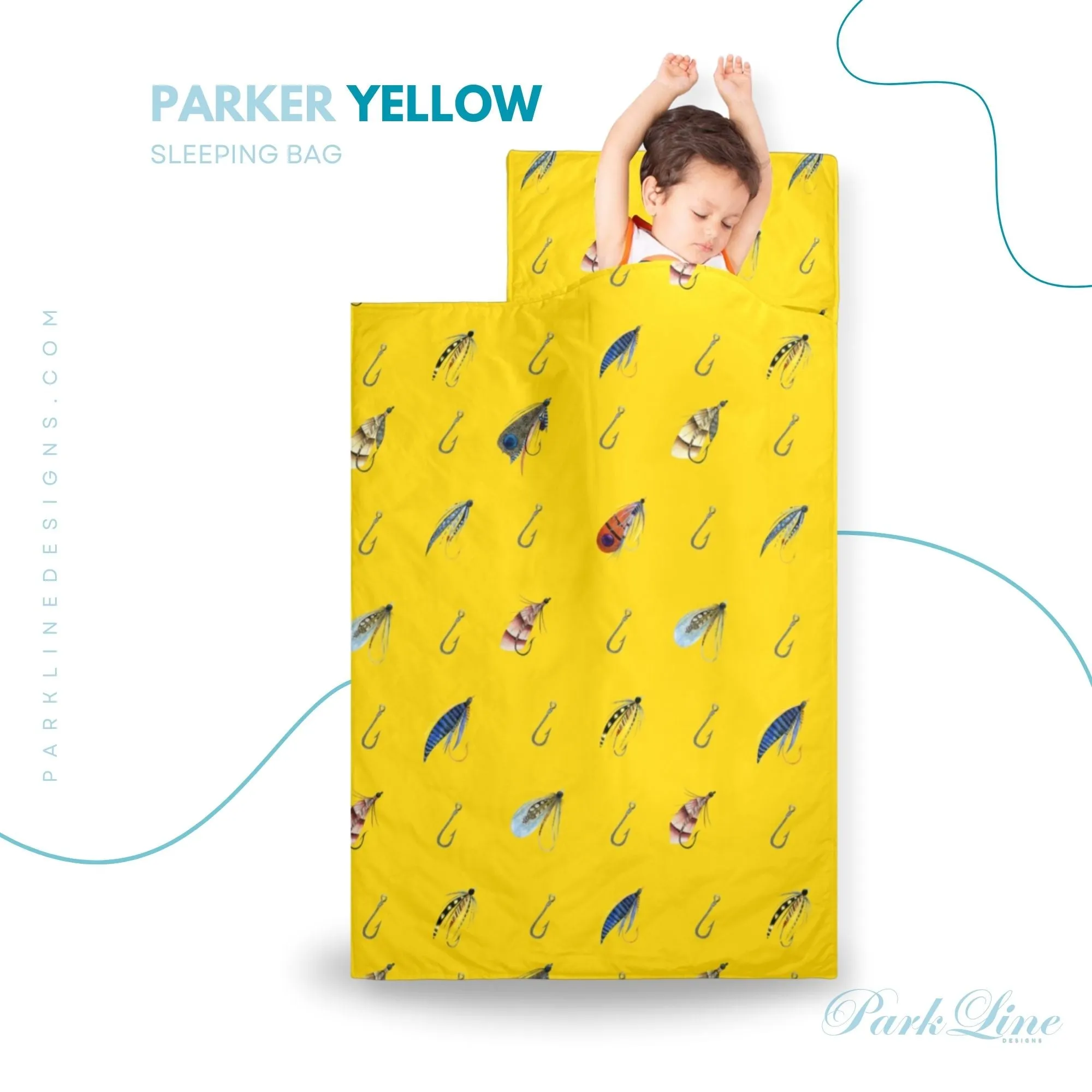 Parker Orange Kids' Long Sleeping Bag | A Catchy Blend of Comfort & Style | Lightweight and Durable Sleeping Bag for Kids