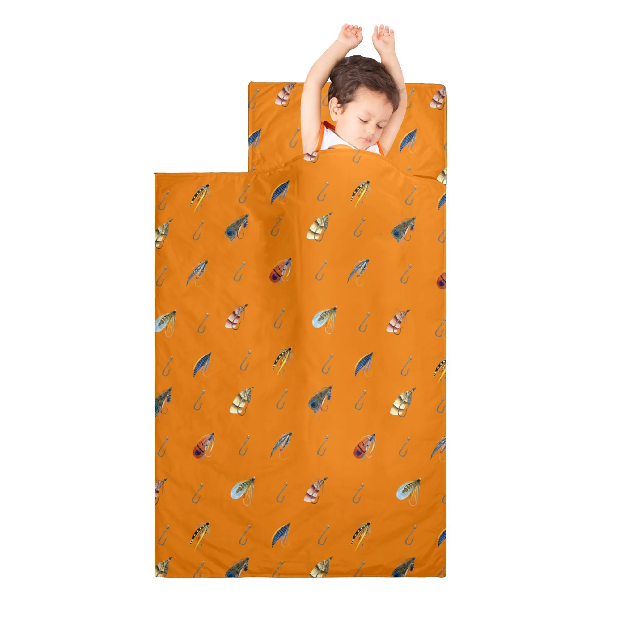 Parker Orange Kids' Long Sleeping Bag | A Catchy Blend of Comfort & Style | Lightweight and Durable Sleeping Bag for Kids