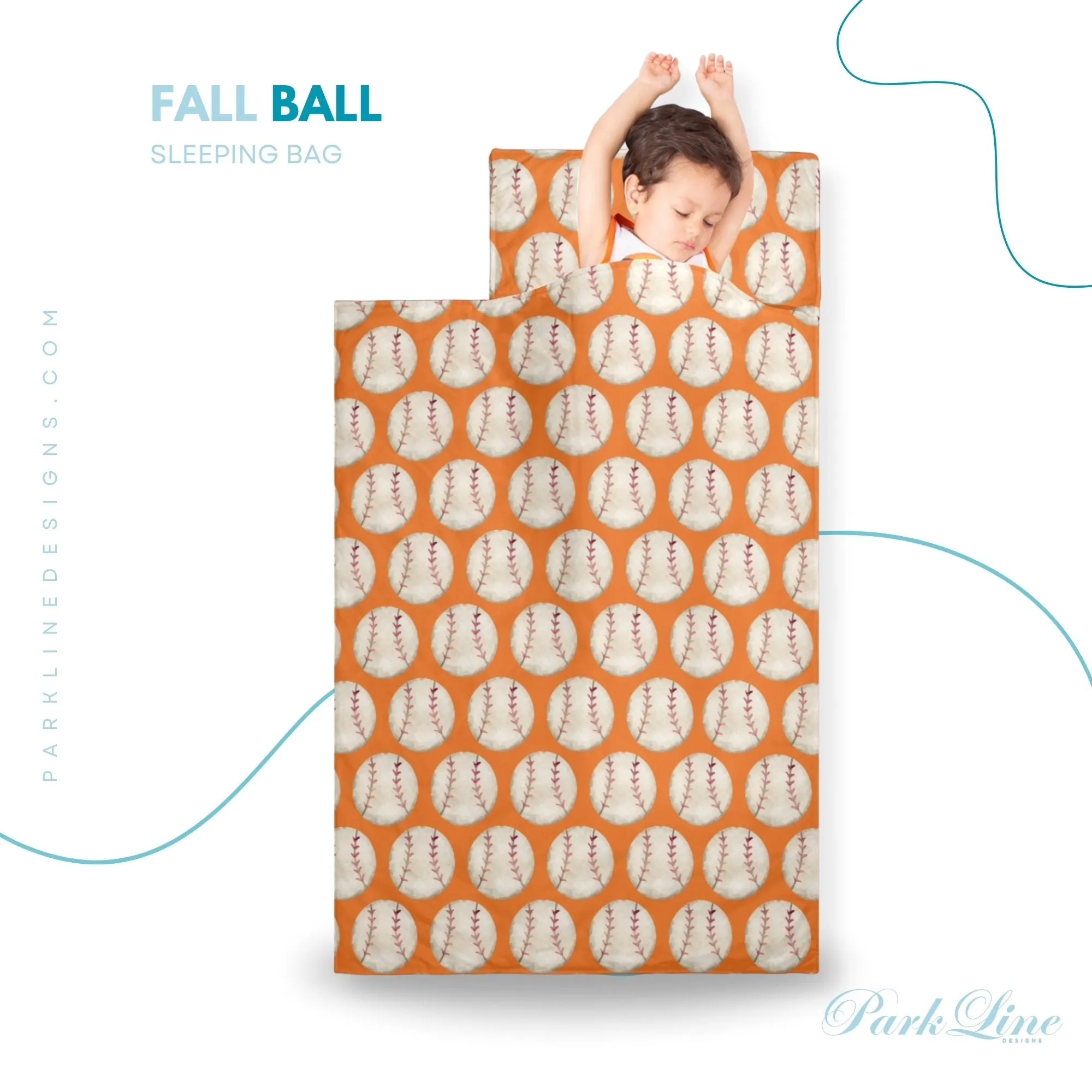 Parker Orange Kids' Long Sleeping Bag | A Catchy Blend of Comfort & Style | Lightweight and Durable Sleeping Bag for Kids