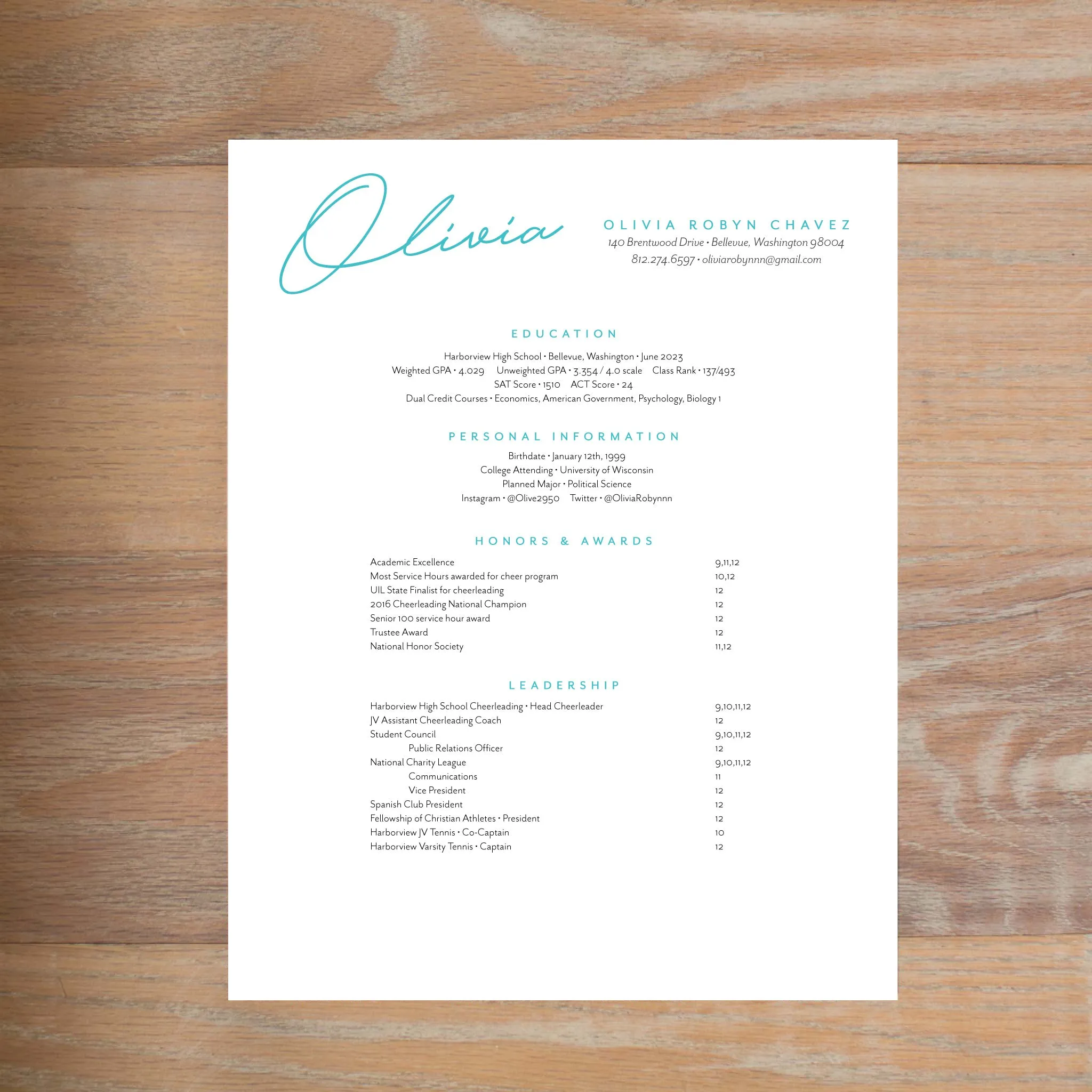 Penned Name Custom Letterhead
