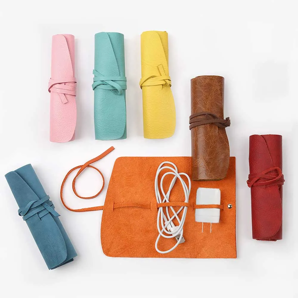 Personalized Genuine Soft Leather Multi Cord Small Organizer