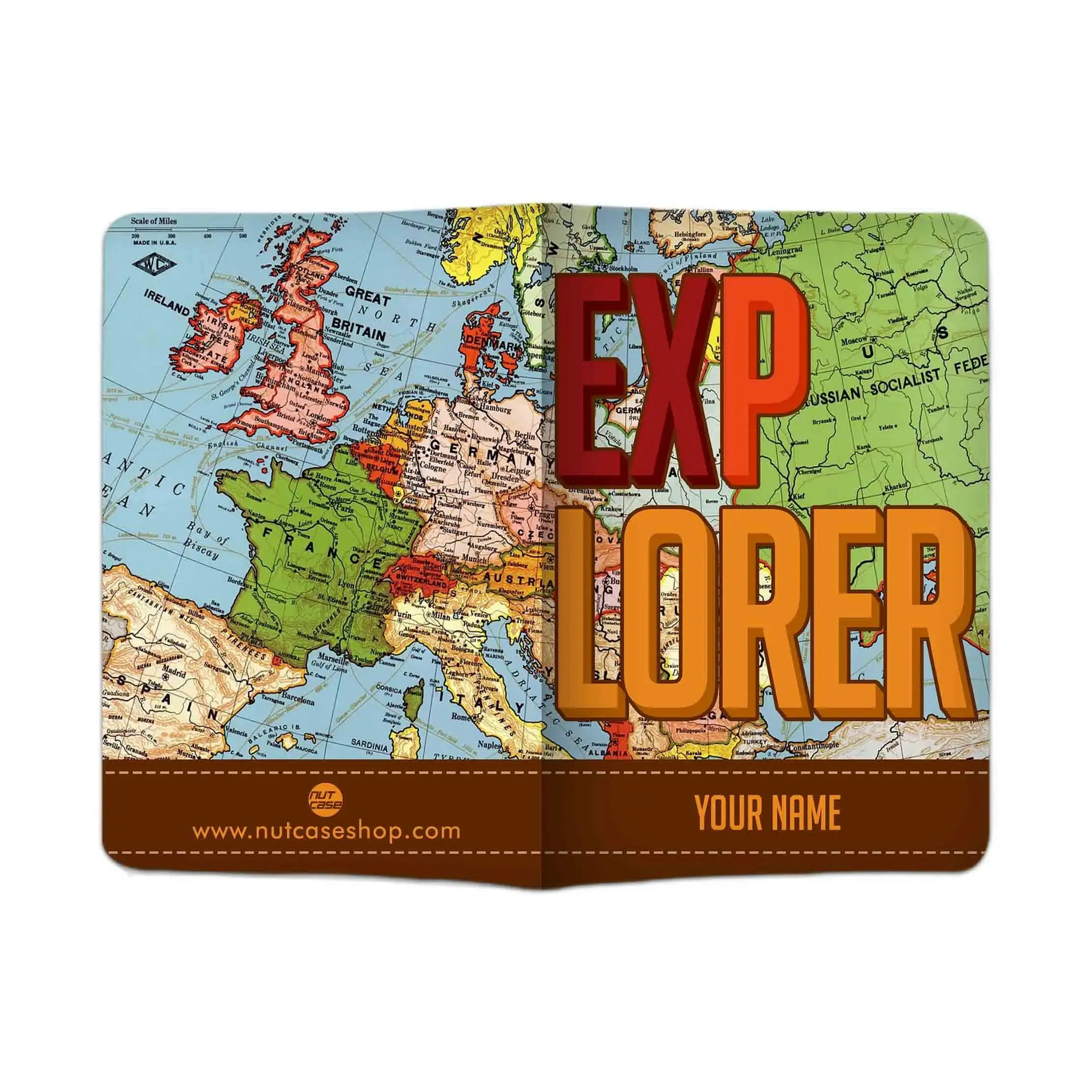 Personalized Passport Cover for Him -  EXPLORER