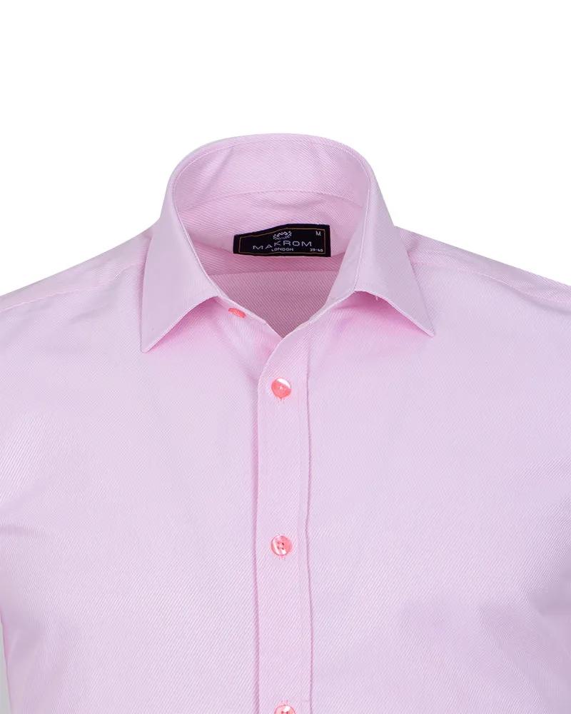 Pink Classic Twill Short Sleeve Shirt