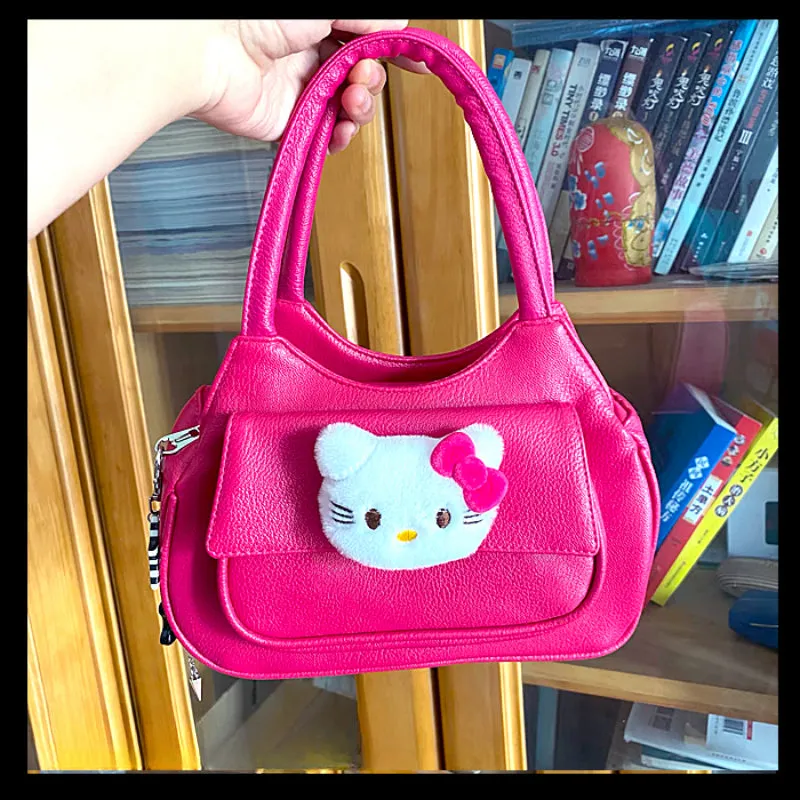 Pink Leather Kitty Handbag KI511