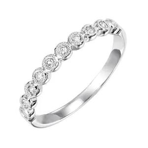 Plattinum White Diamond Band - 1/8 ctw