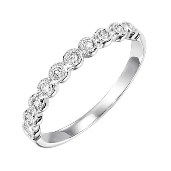 Plattinum White Diamond Band - 1/8 ctw
