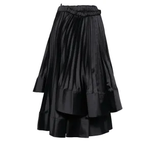 Polyester Back Satin Pleats Skirt