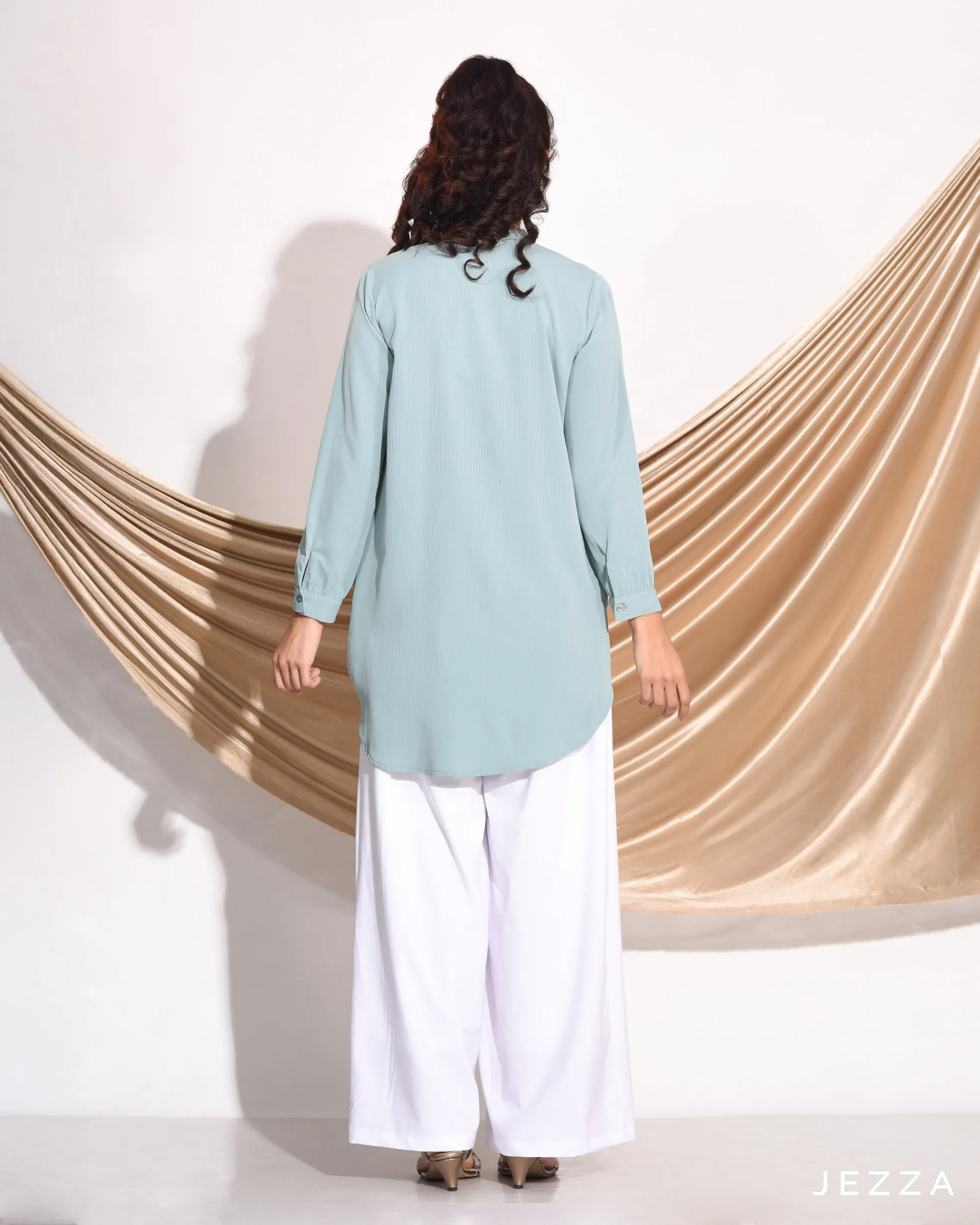 Polyester Top with Pleats 58223