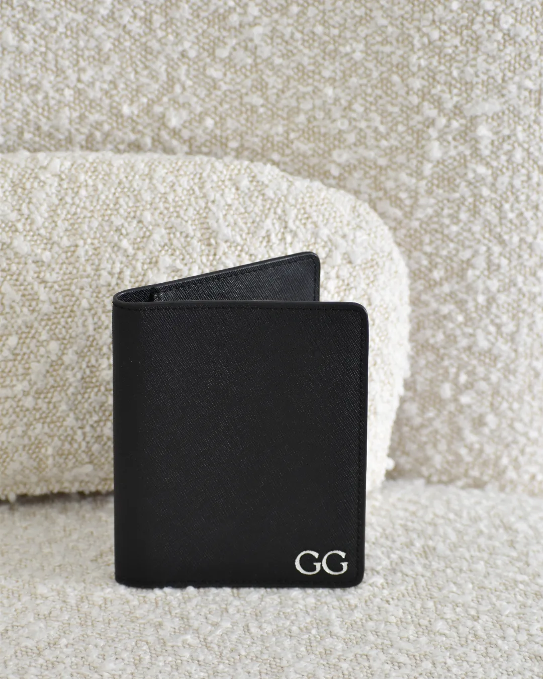 PRE ORDER - Personalised Leather Passport Holder- Black