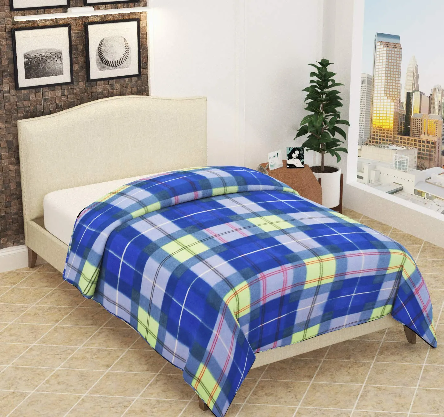 Primecraft Polyester & Polyester Blend 112 TC Blanket (Full_Multicolour)