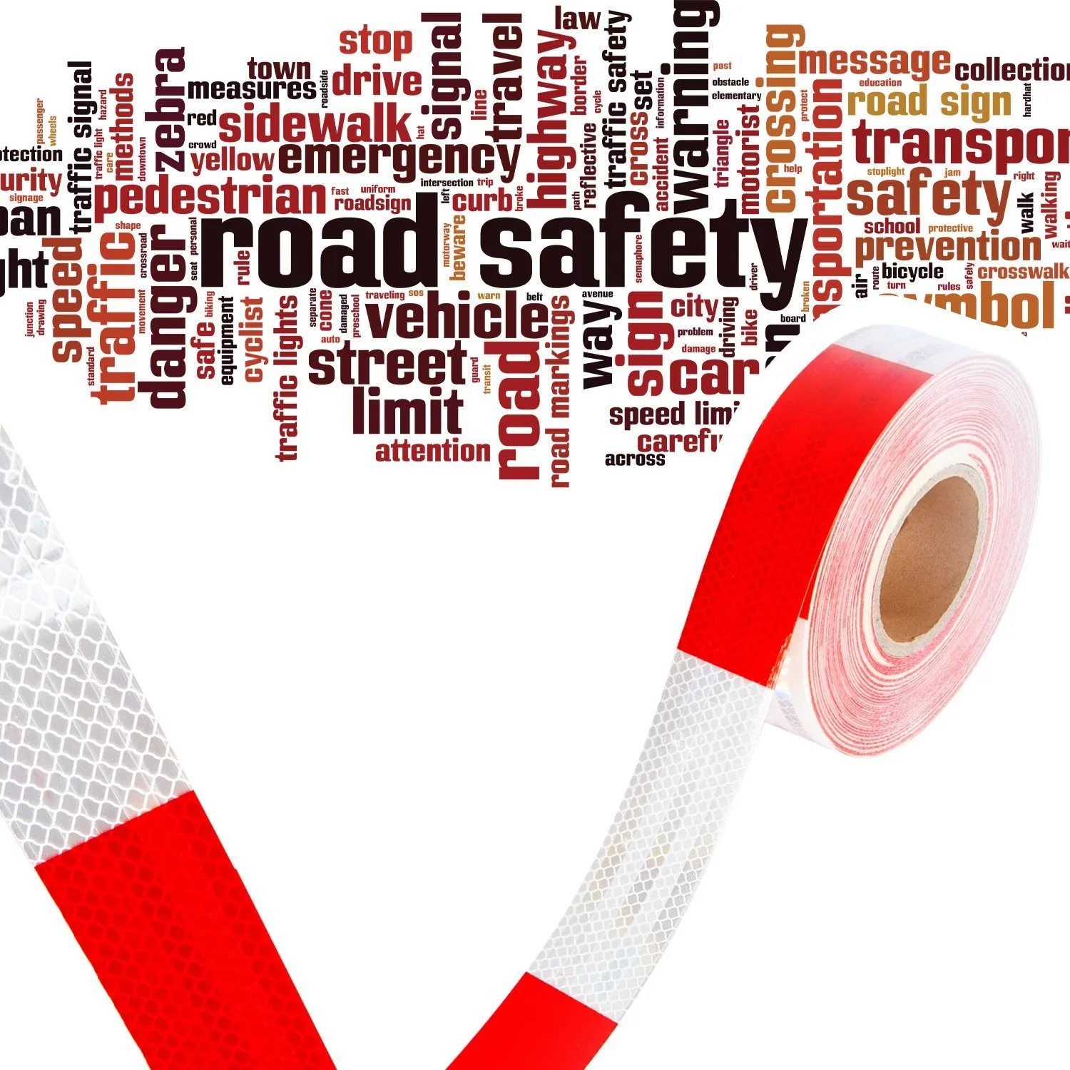 Reflective Tape, DOT-C2 Waterproof Red-White Adhesive