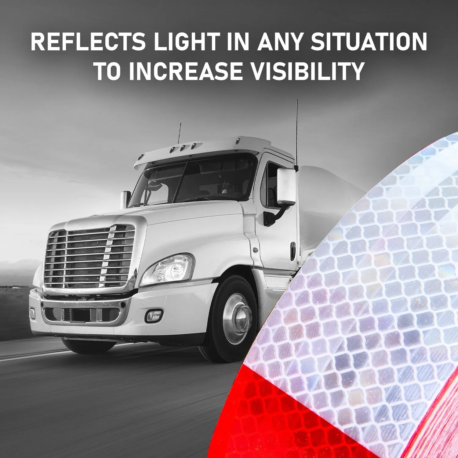 Reflective Tape, DOT-C2 Waterproof Red-White Adhesive