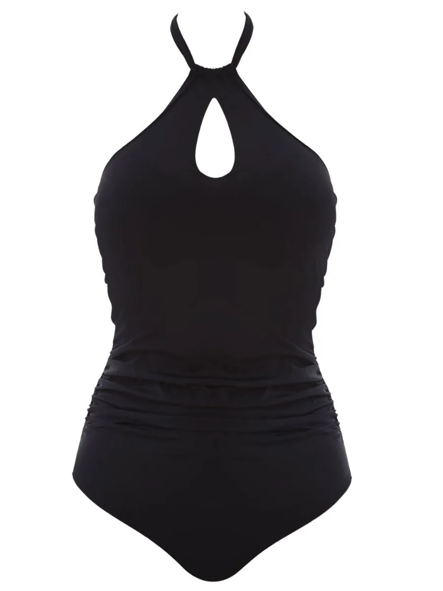 Remix Halterneck Swimsuit - Black