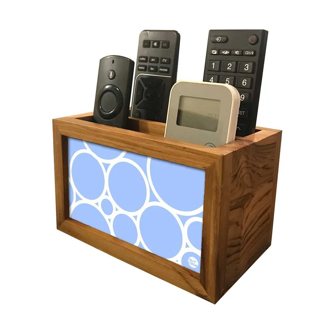 Remote Control Stand Holder Organizer For TV / AC Remotes -  Circle Blue