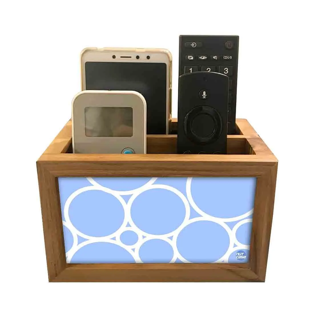 Remote Control Stand Holder Organizer For TV / AC Remotes -  Circle Blue