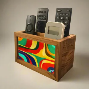 Remote Control Stand Holder Organizer For TV / AC Remotes -  Retro Art Deco
