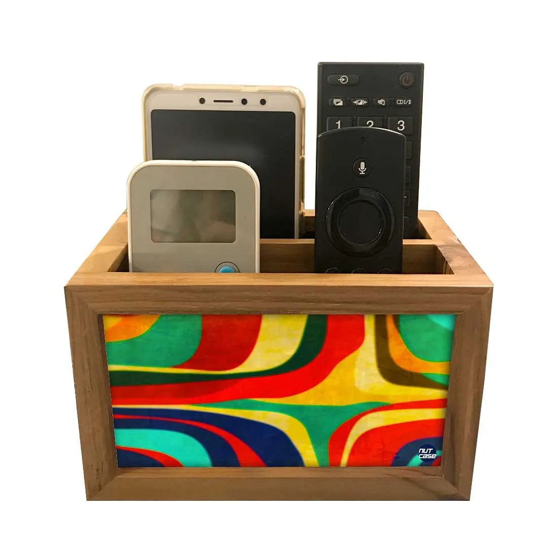 Remote Control Stand Holder Organizer For TV / AC Remotes -  Retro Art Deco