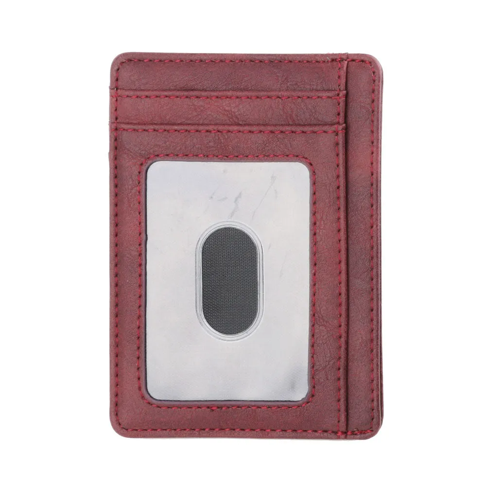 RFID PU Leather Card Holder