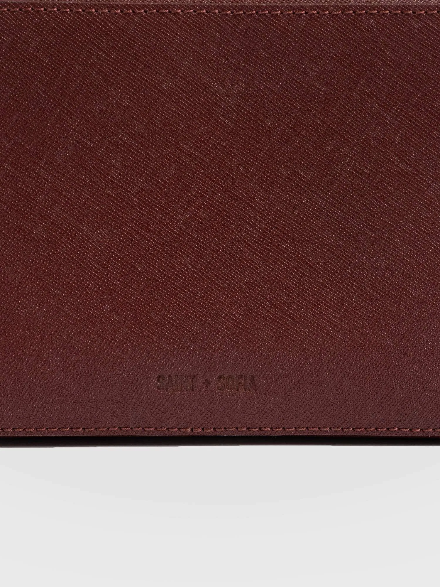 Saffiano Handbag - Burgundy