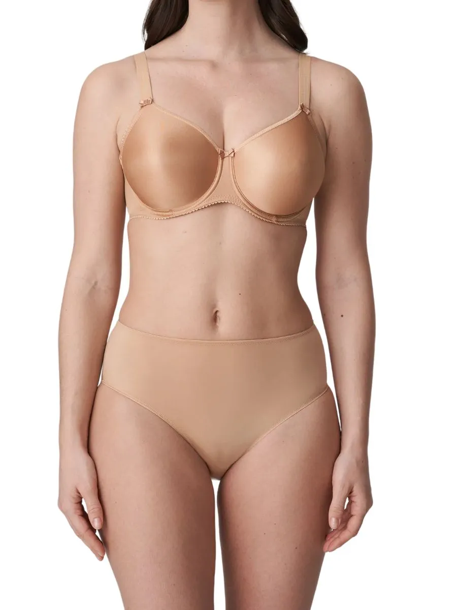 Satin Full Cup Bra - Cognac